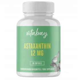  Vitabay Astaxanthin 12 mg - 90 vegane Softgel-Kapseln für antioxidativen Schutz