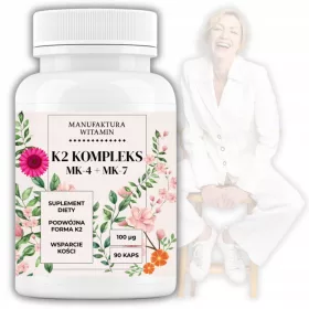   Manufaktura Vitamin K2 Komplex MK-4 + MK-7 Premium für starke Knochen und Herz