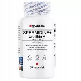   Majestic Labs Spermidin 10 mg + Urolithin A 10 mg – Nahrungsergänzungsmittel für Zellgesundheit und Langlebigkeit, 60 Kapseln