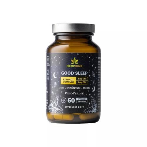 Hempking Good Sleep Extrakt Komplex – Zur Verbesserung der Schlafqualität, 60 Kapseln