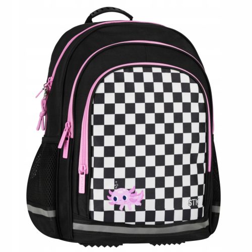 Robuster Schulrucksack mit leuchtenden Streifen und ergonomischem Design