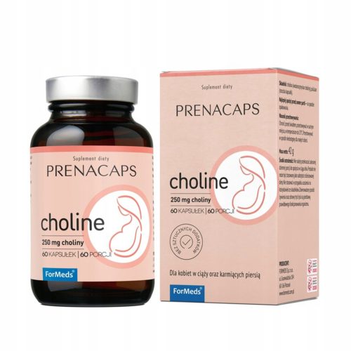 ForMeds PRENACAPS Cholin 250mg - Nahrungsergänzung für Schwangerschaft und Stillzeit, 60 Kapseln