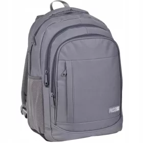   Paso Grey Youth Active Schul- und Stadtrucksack – 3 Fächer, graues Design, wasserdichtes Polyester