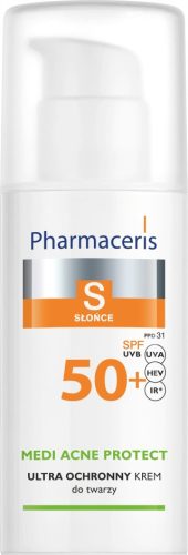 PHARMACERISMEDI ACNE PROTECT Ultra-Schutzcreme SPF 50+ für Akne-neigende Haut