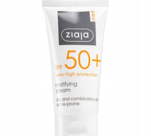 ZIAJA MED SPF50 UVA UVB matujący krem do twarzy 50