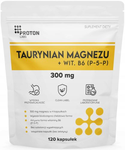 Magnesiumtaurinat mit Vitamin B6 in aktiver Form P-5-P - Hochwertiges Nahrungsergänzungsmittel