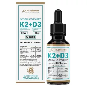   ALTO PHARMA Vitamin K2 MK-7 + D3 Tropfen - Natürlich und Konservierungsmittelfrei, 30ml