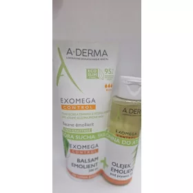   A-Derma Exomega Control Balsam und Duschöl Set für empfindliche Haut