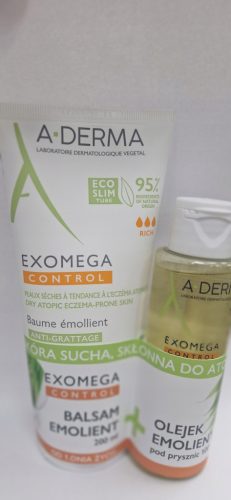 A-Derma Exomega Control Balsam und Duschöl Set für empfindliche Haut