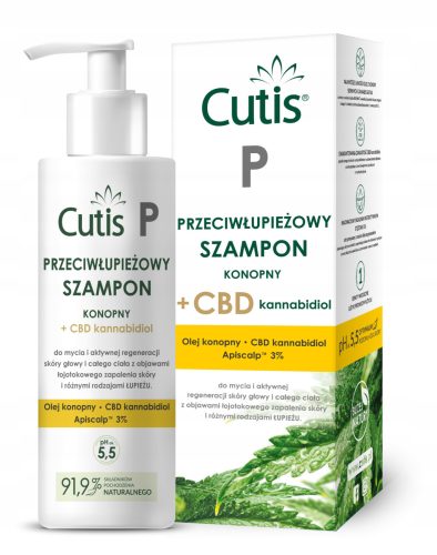 Hanf-CBD Shampoo gegen Schuppen "Cutis P", 150ml