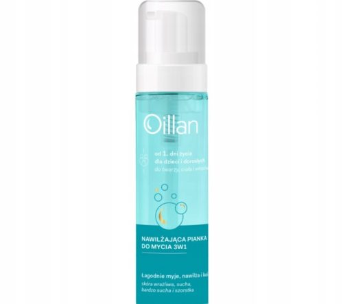 Oillan Oil Washing Foam – Feuchtigkeitsspendender 3-in-1 Shampoo, 200 ml
