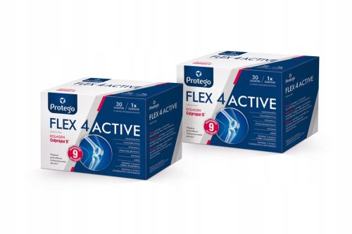 Protego FLEX 4Active Orange Geschmack - Ergänzung für gesunde Gelenke mit Kollagen und Vitaminen, 60 Beutel