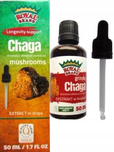 Chaga Pilzextrakt 50 ml von Royal Brand – Unterstützt das Wohlbefinden