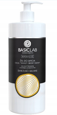 Basiclab Masculis Duschgel für Körper, Gesicht und Kopfhaut 500ml