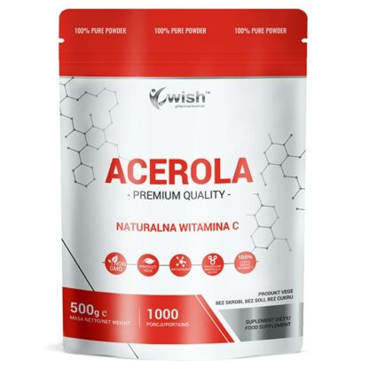 Acerola 500mg - Natürliches Vitamin C Pulver 500g von Wish Pharmaceutical®