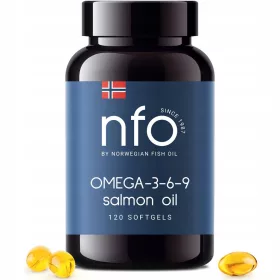   NFO OMEGA 3-6-9 Lachsöl – Hochwertiges Fischöl mit essentiellen Fettsäuren (120 Weichkapseln)