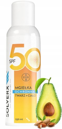 SOLVERX SUNNY SKIN Transparentes Sonnenschutzspray SPF 50 für Gesicht & Körper