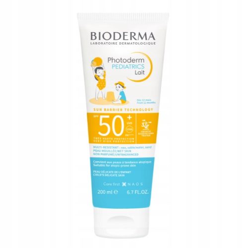 Bioderma Photoderm Pediatrics Lait SPF50+ – Sicherer Sonnenschutz für Kinder, 200 ml