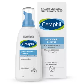   Cetaphil Leichte Gesichtsreinigungsschaum 236 ml – Für normale, Mischhaut und trockene Haut