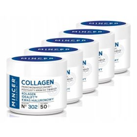   Mincer Pharma Collagen 50+ Anti-Falten Halbfettcreme 302, 5x50ml Set