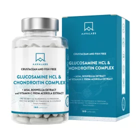   AAVALABS Glukosamin HCL + Chondroitin MSM Boswellia - 180 Kapseln für Gelenke und Knochen