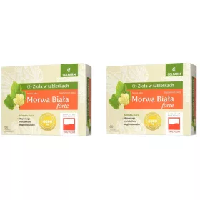   Set von 2 Packungen Morwa Biała Forte 60 Tabletten - Unterstützung des Kohlenhydratmetabolismus