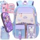 Schulrucksack für Teenagerinnen A4 Groß Trendy Jugendlicher Tornister + Gratis Mäppchen