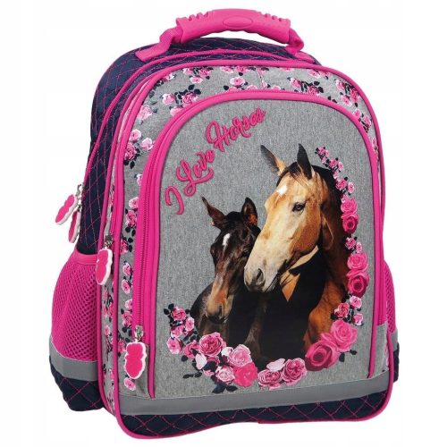 Schulrucksack "I LOVE HORSES" – Perfekt für Pferdeliebhaberinnen