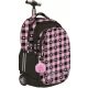 Rucksack auf Rädern TB1 Pink Kariert mit 4 Fächern