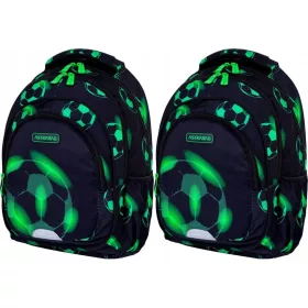   2x Astra Astrabag Neo Football AB330, Kinder Rucksack mit 3 Fächern, 20 Liter