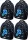 Astra Astrabag Dark Pixel 4x Rucksack, dreifach unterteilt, 20L