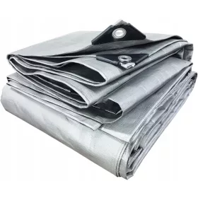   Multifunktionale Schutzplane 6x8 m in Silber - Ideal für Jedes Wetter