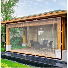   Wetterfeste Universelle Abdeckplane 2x3m - Transparent für Garten und Terrasse