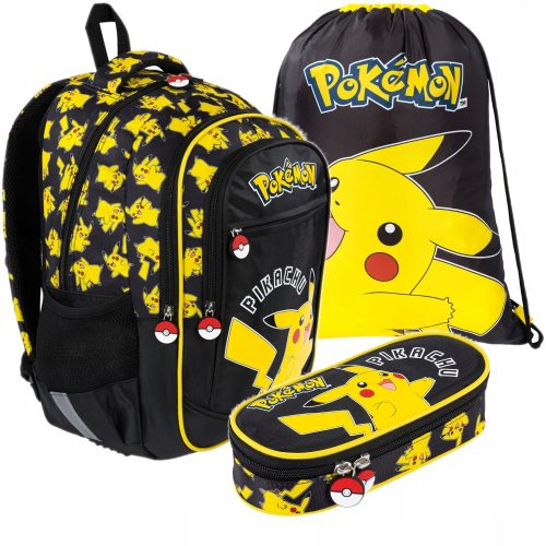 Pokemon Pikachu Schulrucksack Set - Robust & Ergonomisch für Schüler
