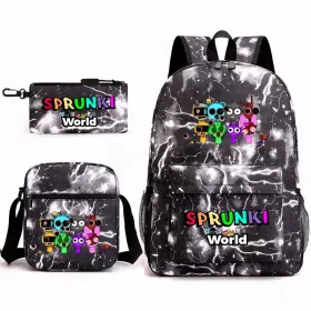   Geräumiger Schulrucksack Sprunki USB mit A4-Format und vielen Farbmustern