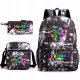 Geräumiger Schulrucksack Sprunki USB mit A4-Format und vielen Farbmustern
