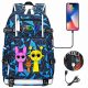 Hochwertiger Schulrucksack Sprunki mit USB-Anschluss in verschiedenen Farben und Mustern