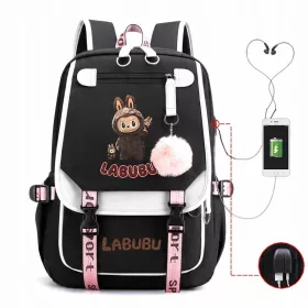   Moderner Schulrucksack SPRUNKI mit USB-Anschluss und A4 Fächer in verschiedenen Farben