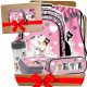 5-in-1 Schulrucksack-Set Cleo & Frank mit Katzenmotiv für Grundschülerinnen