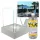 Sunset Garden Mini Bio-Kamin grau matt + 1L Zitronengras Bioethanol – mobil, rauchfrei, modern