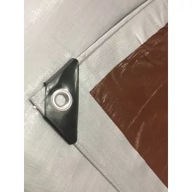   Extra Starke Abdeckplane 4m x 6m in Braun-Silber, 210g/m2 - Vielseitig einsetzbar