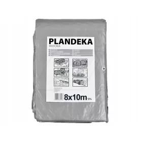   Robuste Silberne Abdeckplane 8x10 Meter für Innen- und Außenbereich