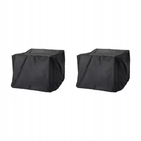   2er Set TOSTERÖ Schutzhüllen für Gartenmöbel - Esstisch Set/schwarz 145x145 cm