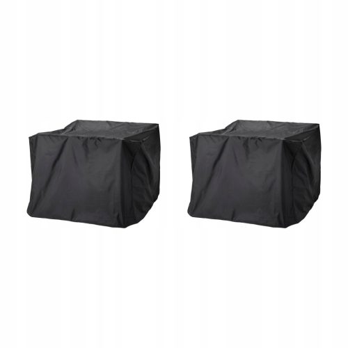 2er Set TOSTERÖ Schutzhüllen für Gartenmöbel - Esstisch Set/schwarz 145x145 cm