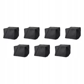   TOSTERÖ Schutzhülle 145x145 cm für Gartenmöbel - 7-teiliges Set in Schwarz