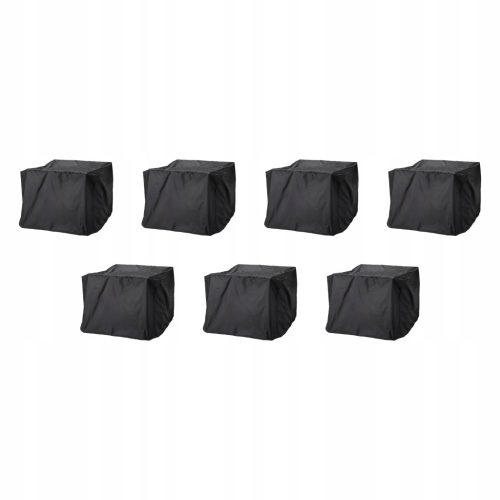 TOSTERÖ Schutzhülle 145x145 cm für Gartenmöbel - 7-teiliges Set in Schwarz