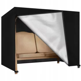   Schutzhülle für Hollywoodschaukel 3-4 Personen, 220x125x170 cm, Schwarz