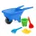  Blaue Schubkarre mit Sandset