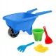  Blaue Schubkarre mit Sandset