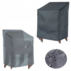   Wasserdichter Schutzhülle für Gartenstühle von Focus Garden, UV-Schutz, Grau